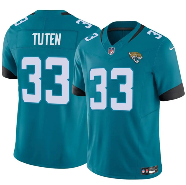 Men's Jacksonville Jaguars #33 Bhayshul Tuten Teal 2024 Vapor Untouchable Limited Stitched Jersey